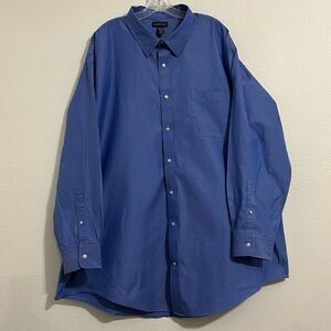 Lands’ End Cotton Dress Shirt. Size 20x37 Tall